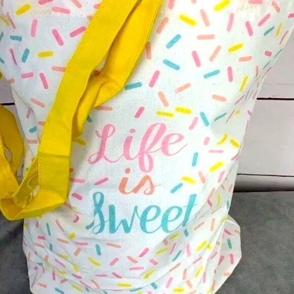 C.R. Gibson “Life is Sweet” Canvas Tote Bag! - Picture 4 of 8